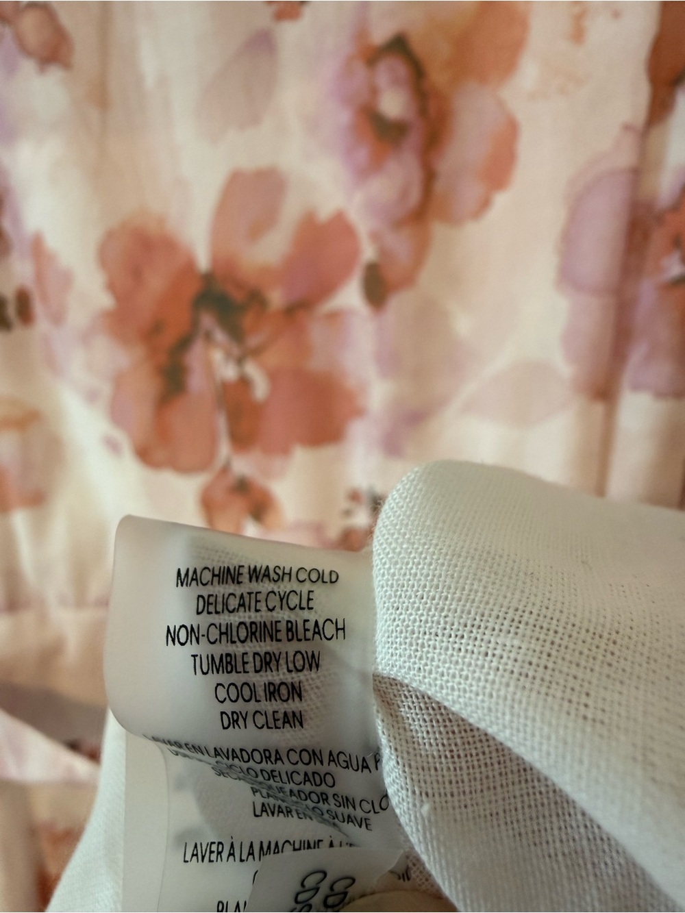 Calvin Klein Blush Floral Shirt-Collar Midi Dress - Picture 8 of 10